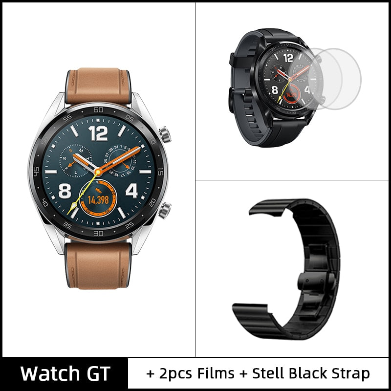 In Stock Global Version HUAWEI Watch GT Smart Watch 1.39'' AMOLED Screen 14 Days Battery Life 5ATM Waterproof Heart Rate Tracker