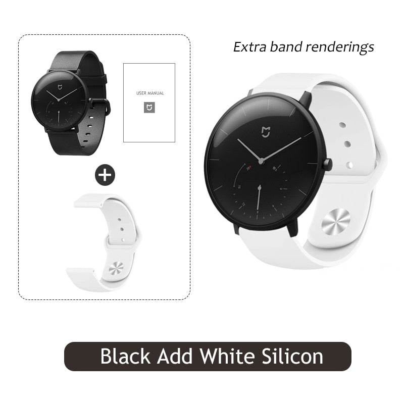 Xiaomi Mijia Quartz Smartwatch 3ATM Water Resistant Pedometer Stainless Steel Case Intelligent Vibration Waterproof Watch Gift