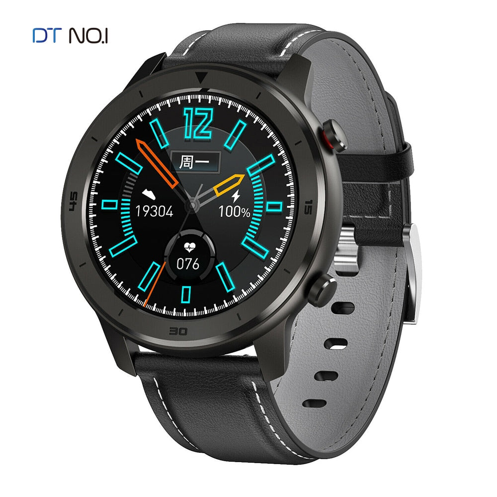 NO.1 DT78 Smart Watch IP68 1.3inch Sport Men Women Wearable Running track call reminder heart rate bluetooth music