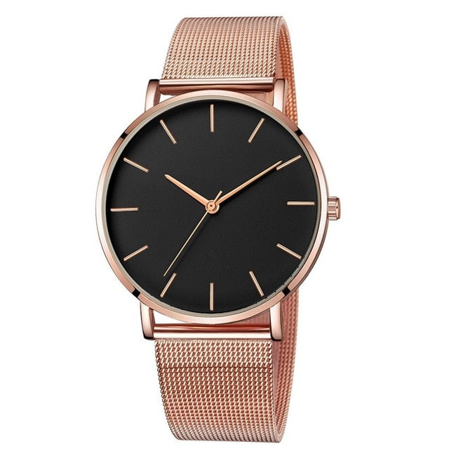 Reloj ultrafino de oro rosa 2019 Reloj de malla minimalista Para Mujer Relojes de Mujer de montre Relojes Zegarek Damski Relojes Para Mujer Reloj