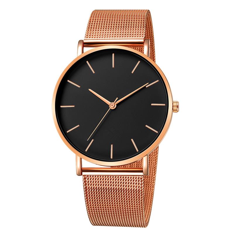 2020 Montre Femme Modern Women Watch Fashion Black Quartz Wristwatch Women Mesh Band Simple Watches Luxury Ladies Reloj Mujer