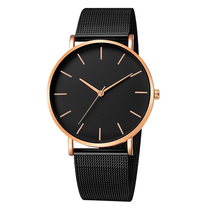 2020 Montre Femme Modern Women Watch Fashion Black Quartz Wristwatch Women Mesh Band Simple Watches Luxury Ladies Reloj Mujer