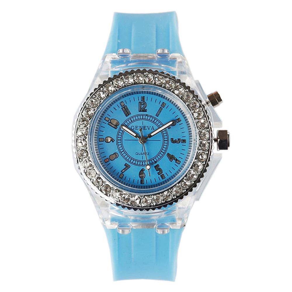 Ladies Womens Mens Geneva LED Backlight Sport Waterproof Quartz Wrist Watches